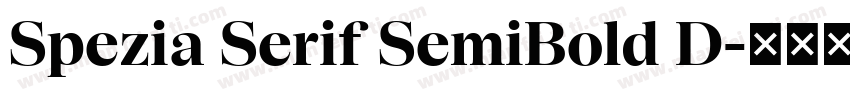 Spezia Serif SemiBold D字体转换